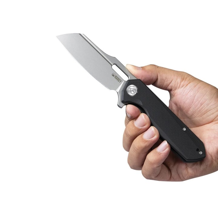 Couteau Kubey Atlas Black Manche G10 Lame Tanto Reverse BB Acier 14C28N IKBS Linerlock Clip KUB328A - Livraison Gratuite