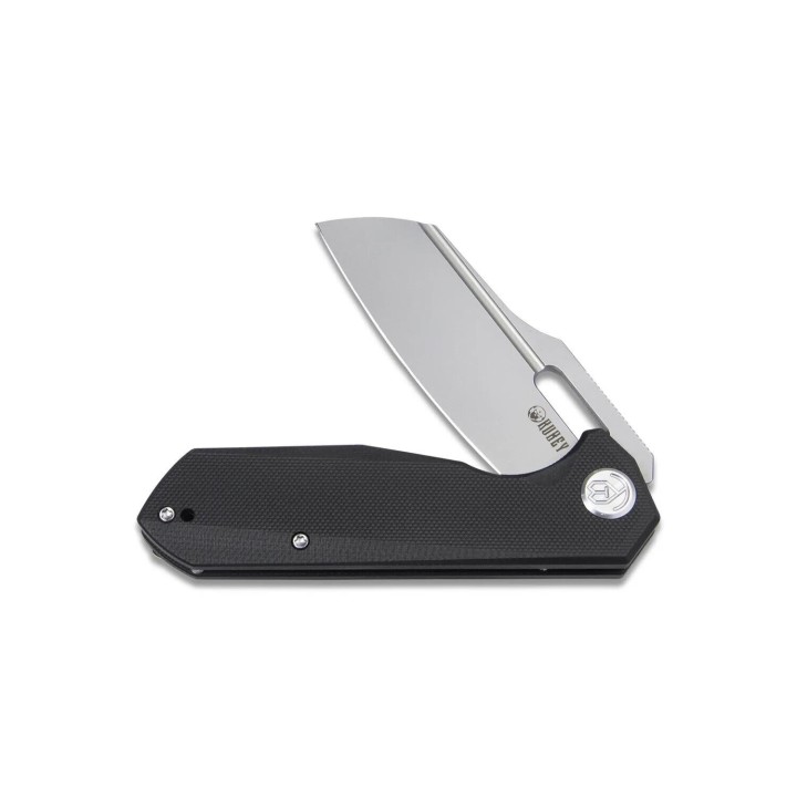 Couteau Kubey Atlas Black Manche G10 Lame Tanto Reverse BB Acier 14C28N IKBS Linerlock Clip KUB328A - Livraison Gratuite