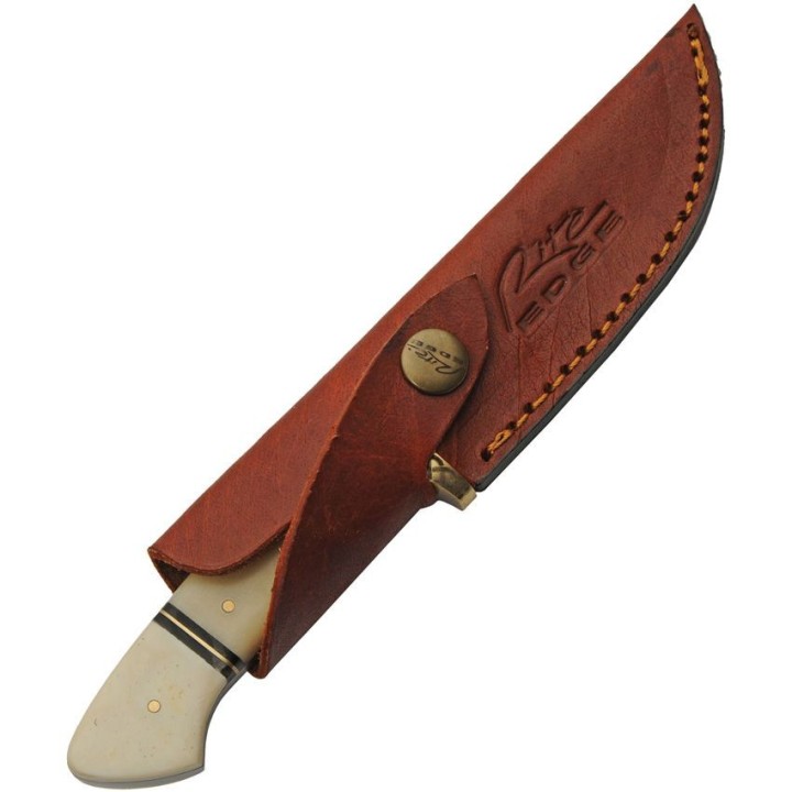 Couteau Celtique Lame Acier Inox Manche Os Etui Cuir PA8036 - Livraison Gratuite