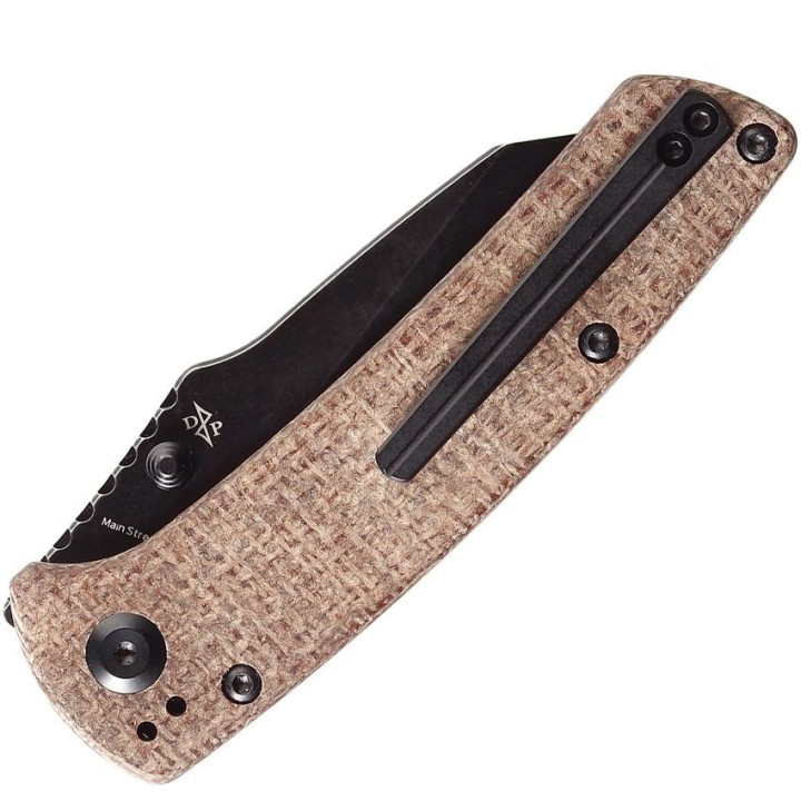 Couteau Kansept Main Street Brown Lame Acier 154CM Manche Micarta Linerlock Clip KT1015A7 - Livraison Gratuite