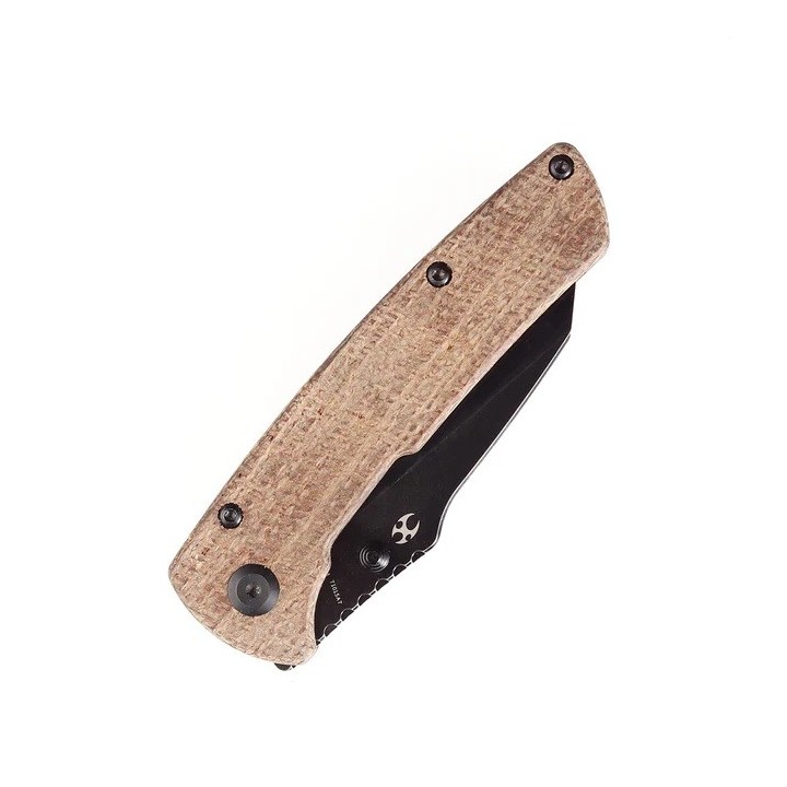 Couteau Kansept Main Street Brown Lame Acier 154CM Manche Micarta Linerlock Clip KT1015A7 - Livraison Gratuite
