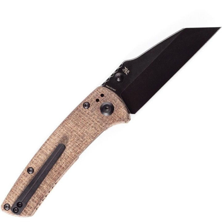 Couteau Kansept Main Street Brown Lame Acier 154CM Manche Micarta Linerlock Clip KT1015A7 - Livraison Gratuite