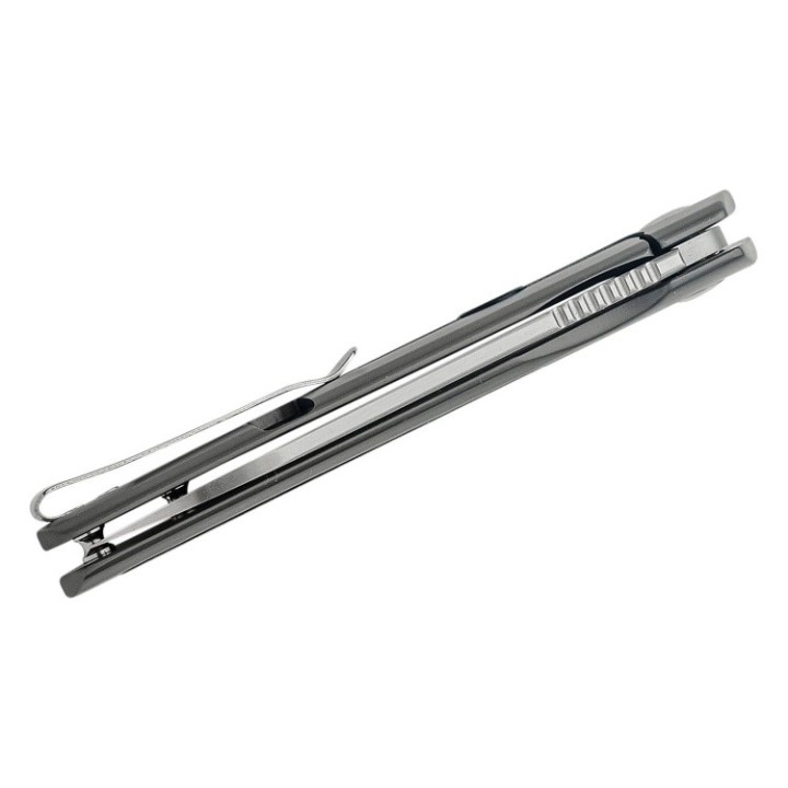 Couteau Ontario CF100 Lame Acier 14C28 Manche Acier/Fibre Carbone Framelock Clip ON8600 - Livraison Gratuite