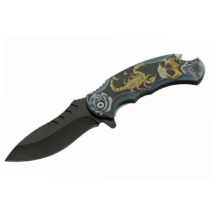 Lot de 3 Couteau Rite Edge Scorpion Warrior Linerlock A/O Lame Acier Inox CN300545YB - Livraison Gratuite