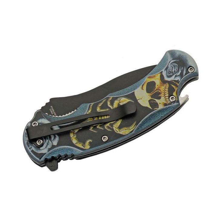 Lot de 3 Couteau Rite Edge Scorpion Warrior Linerlock A/O Lame Acier Inox CN300545YB - Livraison Gratuite