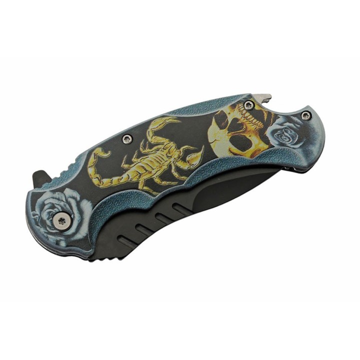 Lot de 3 Couteau Rite Edge Scorpion Warrior Linerlock A/O Lame Acier Inox CN300545YB - Livraison Gratuite