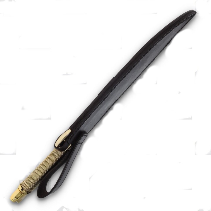 Couteau Style Médiéval Rough Ryder Bowie Wire Wrapped Manche Chainette Lame Acier 440 Etui Cuir RR2206 - Livraison Gratuite