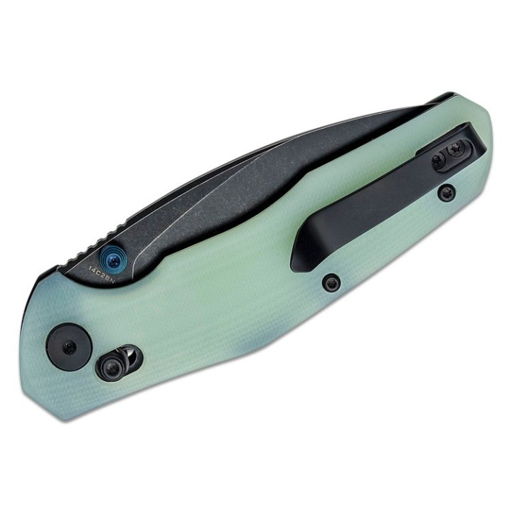 Couteau Bestech Ronan Jade Manche G10 Lame Acier 14C28N Black IKBS Crossbar Lock Clip BTKMK02I - Livraison Gratuite