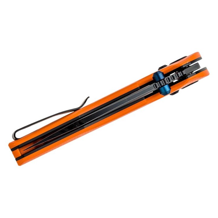 Couteau Bestech Ronan Orange Manche G10 Lame Acier 14C28N Black IKBS Crossbar Lock Clip BTKMK02H - Livraison Gratuite