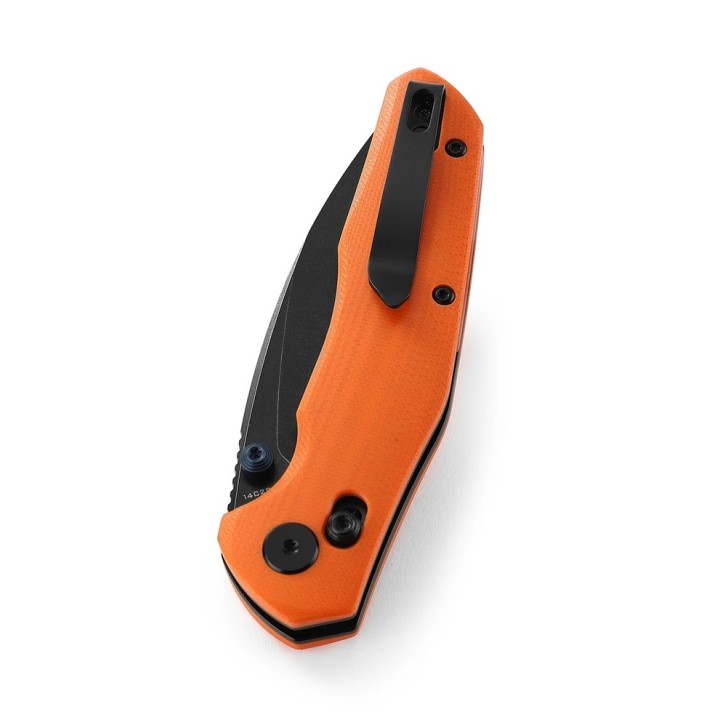 Couteau Bestech Ronan Orange Manche G10 Lame Acier 14C28N Black IKBS Crossbar Lock Clip BTKMK02H - Livraison Gratuite
