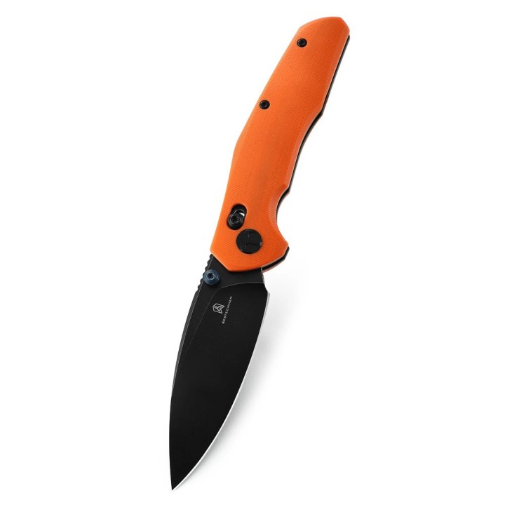 Couteau Bestech Ronan Orange Manche G10 Lame Acier 14C28N Black IKBS Crossbar Lock Clip BTKMK02H - Livraison Gratuite