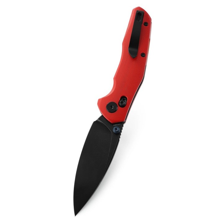 Couteau Bestech Ronan Red Manche G10 Lame Acier 14C28N Black IKBS Crossbar Lock Clip BTKMK02J - Livraison Gratuite