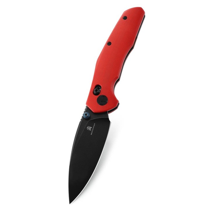 Couteau Bestech Ronan Red Manche G10 Lame Acier 14C28N Black IKBS Crossbar Lock Clip BTKMK02J - Livraison Gratuite