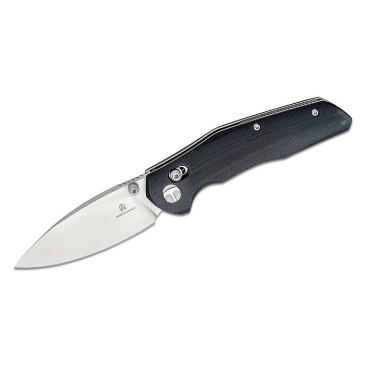 Couteau Bestech Ronan Black Manche G10 Lame Acier 14C28N Satin IKBS Crossbar Lock Clip BTKMK02A - Livraison Gratuite