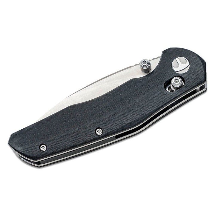 Couteau Bestech Ronan Black Manche G10 Lame Acier 14C28N Satin IKBS Crossbar Lock Clip BTKMK02A - Livraison Gratuite