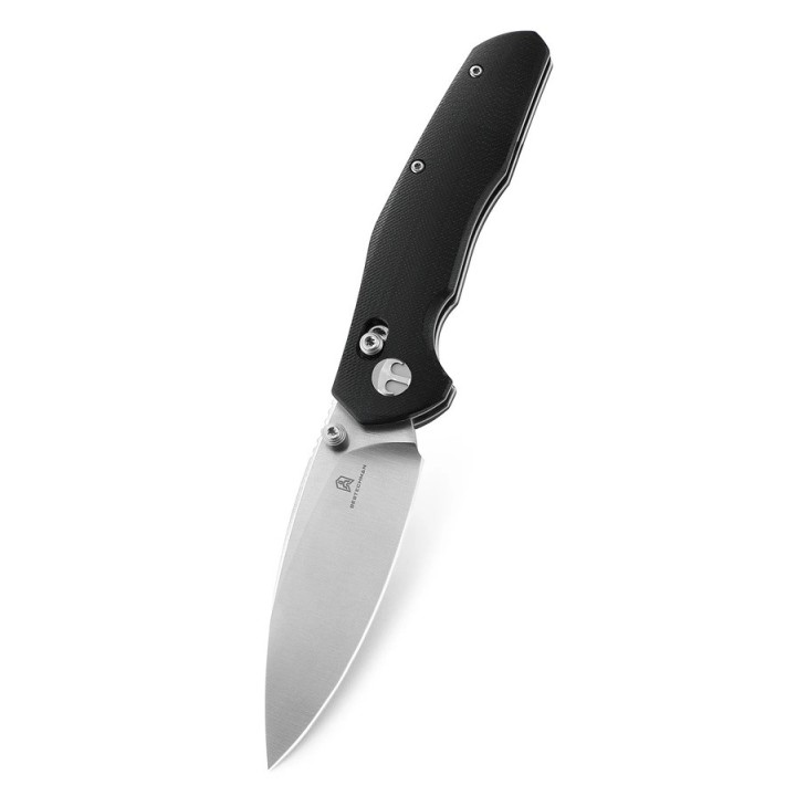 Couteau Bestech Ronan Black Manche G10 Lame Acier 14C28N Satin IKBS Crossbar Lock Clip BTKMK02A - Livraison Gratuite