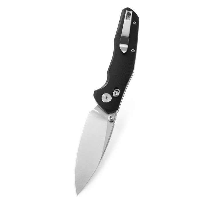 Couteau Bestech Ronan Black Manche G10 Lame Acier 14C28N Satin IKBS Crossbar Lock Clip BTKMK02A - Livraison Gratuite