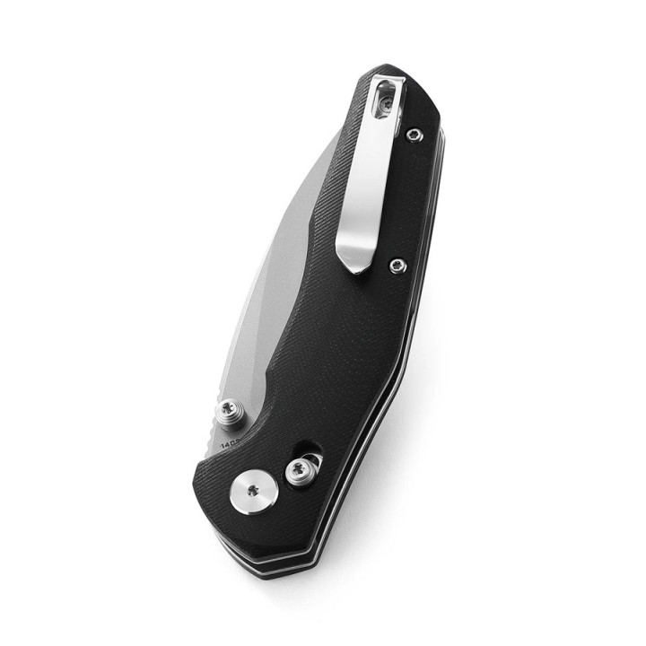 Couteau Bestech Ronan Black Manche G10 Lame Acier 14C28N Satin IKBS Crossbar Lock Clip BTKMK02A - Livraison Gratuite