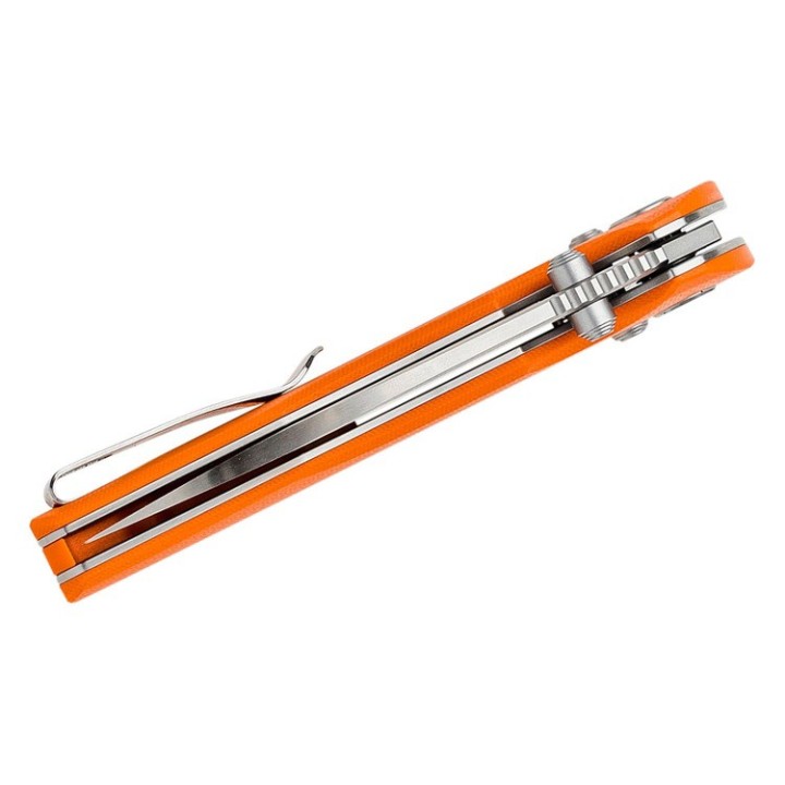 Couteau Bestech Ronan Orange Manche G10 Lame Acier 14C28N Satin IKBS Crossbar Lock Clip BTKMK02C - Livraison Gratuite