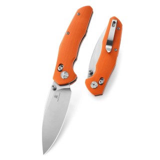 Couteau Bestech Ronan Orange Manche G10 Lame Acier 14C28N Satin IKBS Crossbar Lock Clip BTKMK02C - Livraison Gratuite