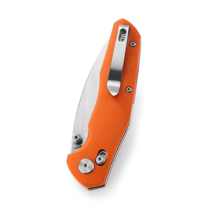 Couteau Bestech Ronan Orange Manche G10 Lame Acier 14C28N Satin IKBS Crossbar Lock Clip BTKMK02C - Livraison Gratuite