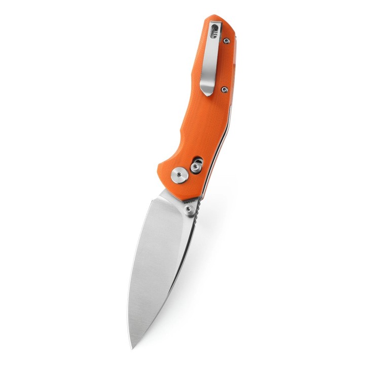 Couteau Bestech Ronan Orange Manche G10 Lame Acier 14C28N Satin IKBS Crossbar Lock Clip BTKMK02C - Livraison Gratuite