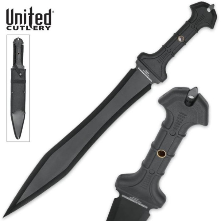 Glaive United Cutlery Combat Commander Gladiator Lame Acier Carbone 1060 Manche TPS Etui Nylon UC3009 - Livraison Gratuite