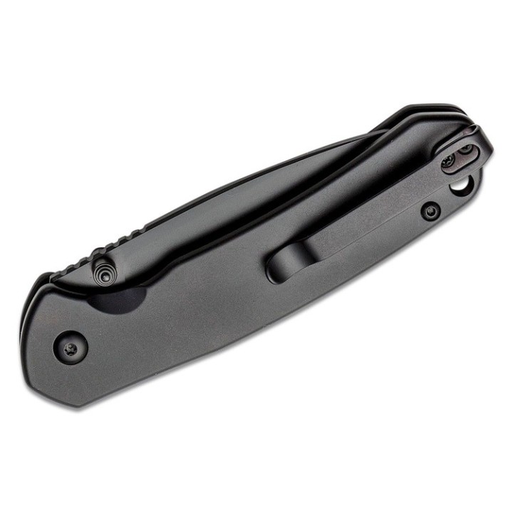 Couteau CJRB Pyrite Steel Lame Acier AR-RPM9 Manche Black Steel IKBS Button Lock J1925BST - Livraison Gratuite