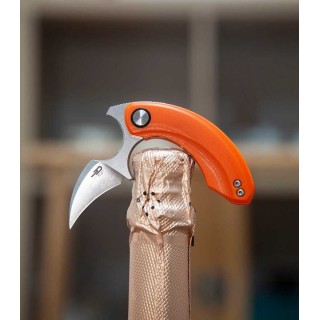 Couteau Bestech Strelit Orange Lame Acier 14C28N Manche G10 IKBS Linerlock Clip BTKG52C1 - Livraison Gratuite