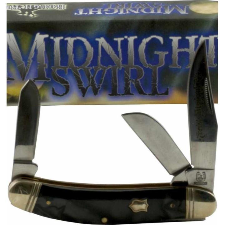 Couteau Rough Ryder Gentlemans Stockman Midnight Canif 3 Lames Acier 440 Manche Résine RR959 - Livraison Gratuite