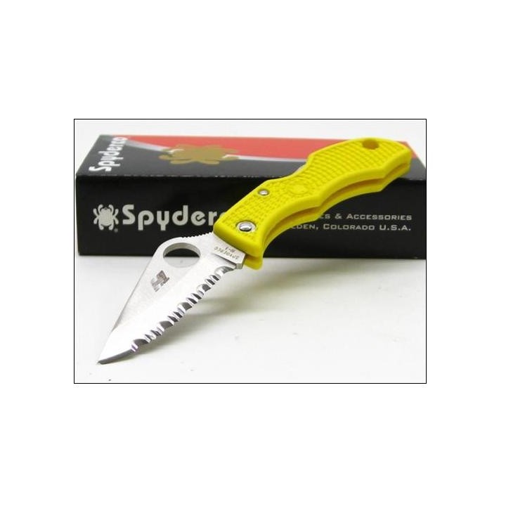COUTEAU SPYDERCO Yellow LADYBUG SALT H1 Serrat SCLYLS3 