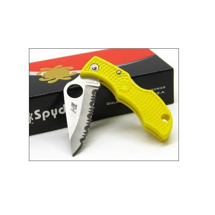 COUTEAU SPYDERCO Yellow LADYBUG SALT H1 Serrat SCLYLS3 