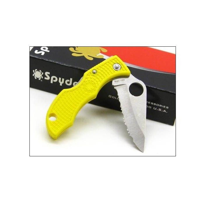 COUTEAU SPYDERCO Yellow LADYBUG SALT H1 Serrat SCLYLS3 