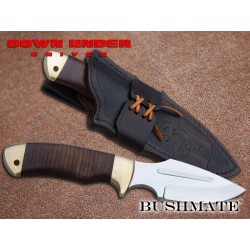 Couteau Bowie Down Under Knives Bushmate Acier 440C Manche Cuir Etui Cuir DUKBM - Livraison Gratuite