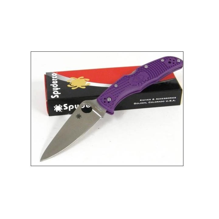 Couteau SPYDERCO Endura 4 - Spyderco Purple FRN ENDURA 4 Plain SC10FPPR 