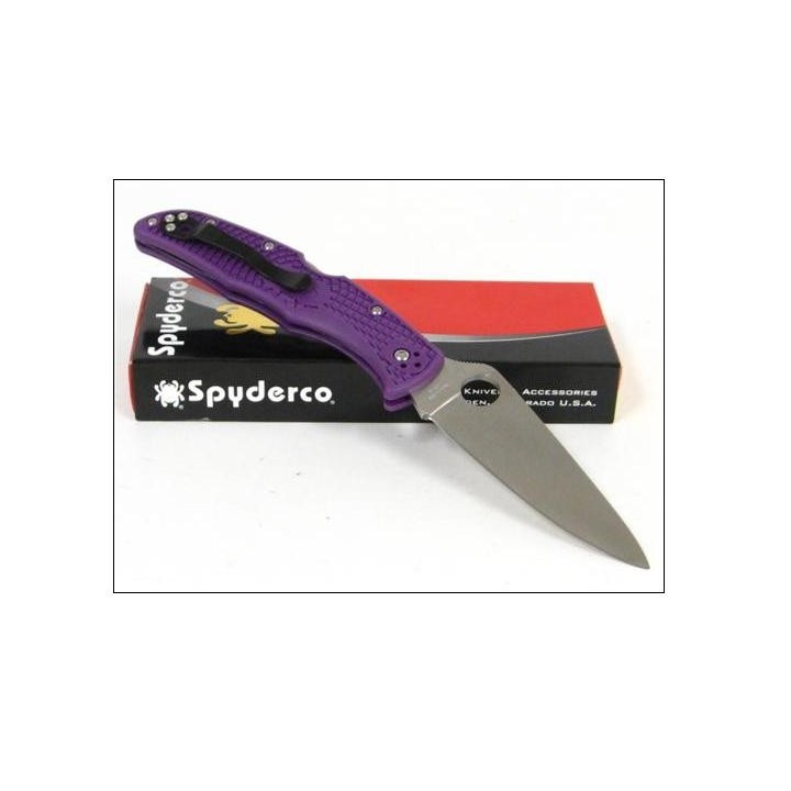 Couteau SPYDERCO Endura 4 - Spyderco Purple FRN ENDURA 4 Plain SC10FPPR 
