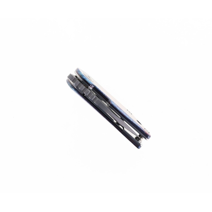 Couteau Kansept Rio TI Blue Manche Titane Lame Acier Damas Linerlock K3044D2 - Livraison Gratuite