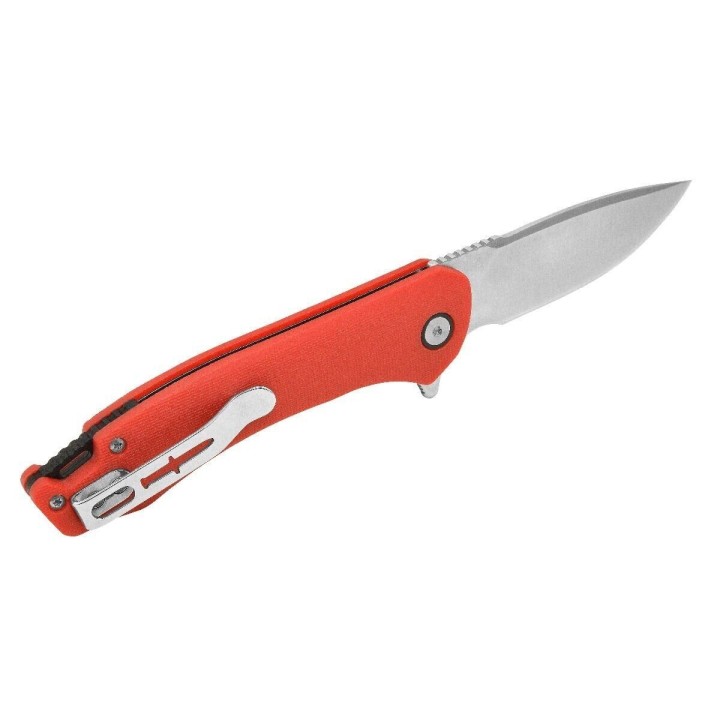 Couteau Camillus Scivik Red Lame Acier 420 Manche GFN IKBS Linerlock Clip CM19677 - Livraison Gratuite