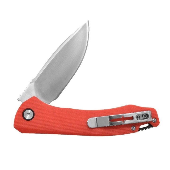 Couteau Camillus Scivik Red Lame Acier 420 Manche GFN IKBS Linerlock Clip CM19677 - Livraison Gratuite