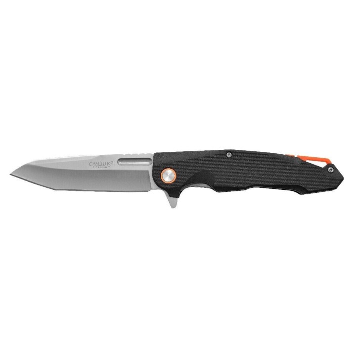 Couteau Camillus Regent A/O Lame Acier D2 Manche Fibre Carbone Linerlock Clip CM19365 - Livraison Gratuite