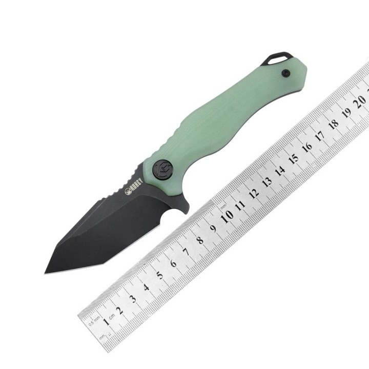 Couteau Tactical Kubey Golf  Jade Manche G-10 Lame Black Tanto AUS-10 Blade Etui Kydex KUB230D - Livraison Gratuite