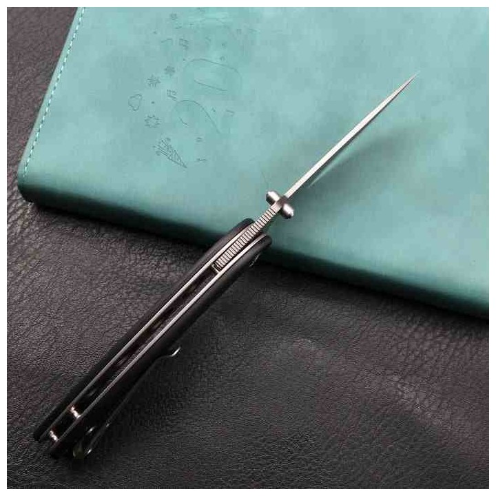 Couteau Kubey Momentum Black Lame Acier Aus-10 Manche G10 IKBS Linerlock Clip KUB344H - Livraison Gratuite