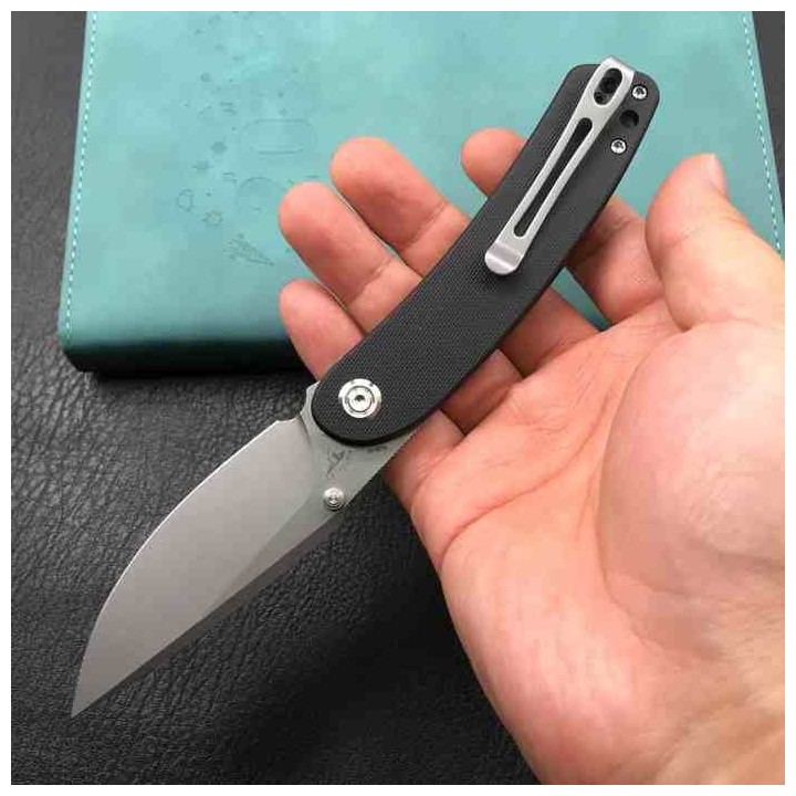 Couteau Kubey Momentum Black Lame Acier Aus-10 Manche G10 IKBS Linerlock Clip KUB344H - Livraison Gratuite