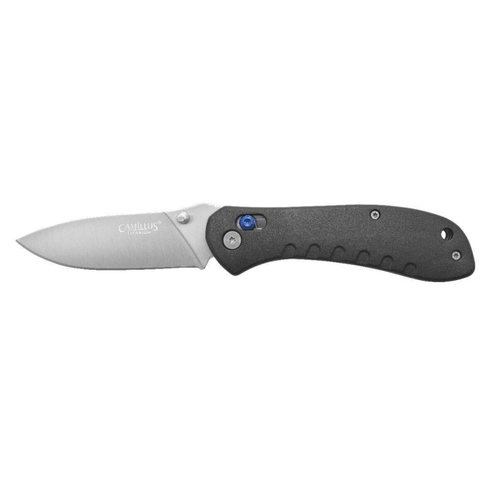 Couteau Camillus Rovax Black Lame Acier 420 Manche GFN Cuda Lock Clip CM19618 - Livraison Gratuite