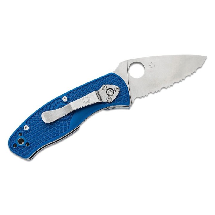 Couteau Spyderco Persistence Lightweight Lame Acier S35VN Serr Manche FRN Blue Linerlock Clip SC136SBL - Livraison Gratuite