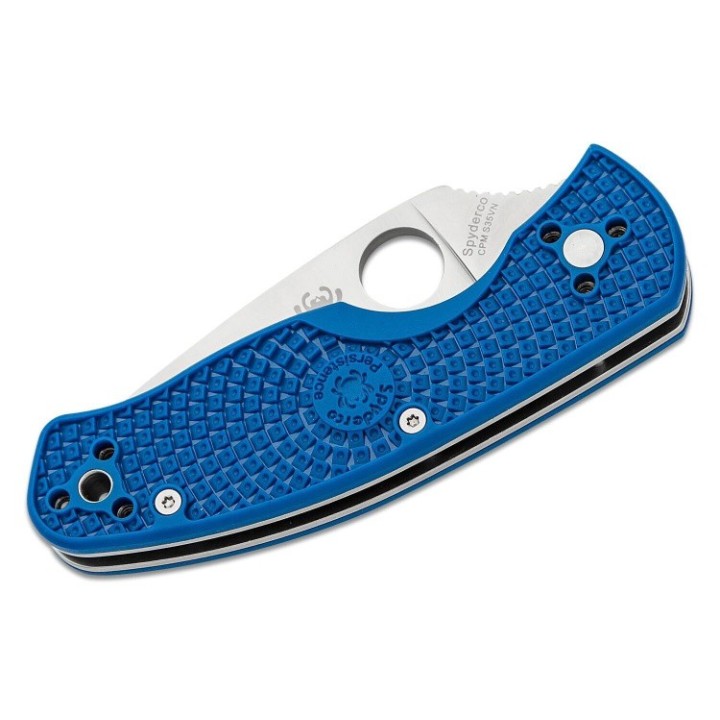 Couteau Spyderco Persistence Lightweight Lame Acier S35VN Serr Manche FRN Blue Linerlock Clip SC136SBL - Livraison Gratuite