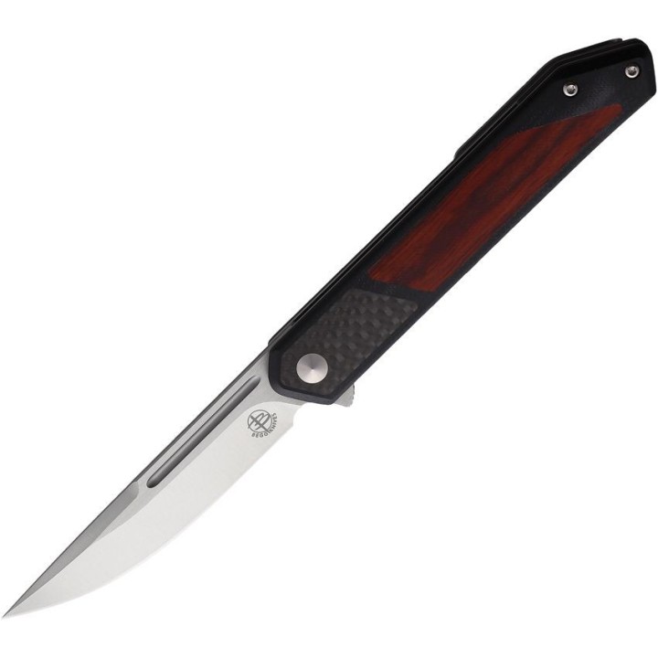 Couteau Begg Knives Kwaiken Lame Acier D2 Manche G10/FC/Bois IKBS Linerlock Clip BG017 - Livraison Gratuite