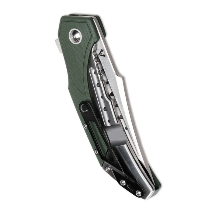 Couteau Begg Knives Astio OD Green Lame Tanto D2 Manche G10/Stainless IKBS Framelock Clip BG007 - Livraison Gratuite