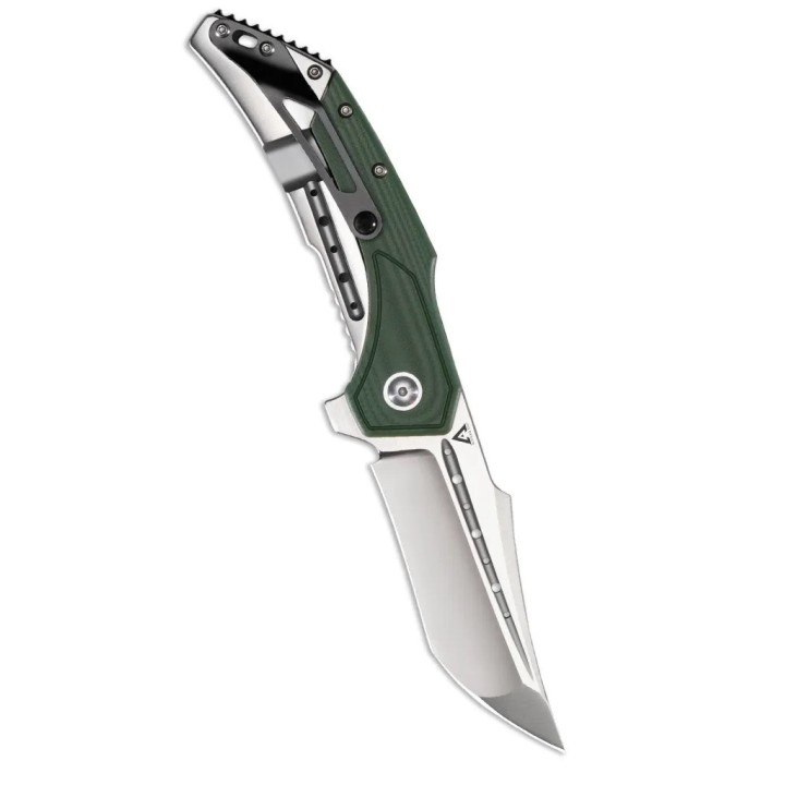 Couteau Begg Knives Astio OD Green Lame Tanto D2 Manche G10/Stainless IKBS Framelock Clip BG007 - Livraison Gratuite
