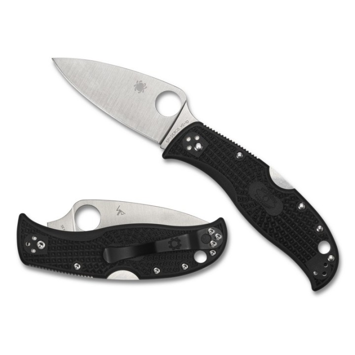 Couteau Spyderco LeafJumper Lame Acier VG10 Leaf Shaped FRN Handles Lockback Clip Japan SC262PBK - Livraison Gratuite